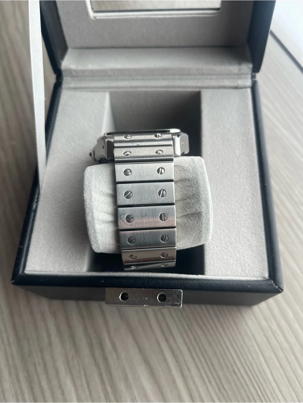 Cartier Men's Silver Stainless Steel Watch with White Dial